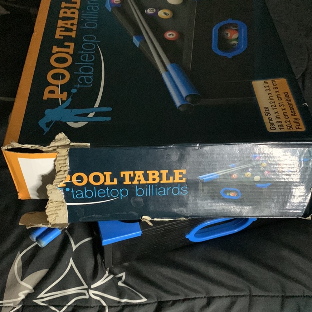 Tabletop Billiards Neon Color Mini Pool Table - Picture 8 of 8